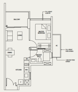 the-avenir-floor-plan-1-bedroom-1a-singapore